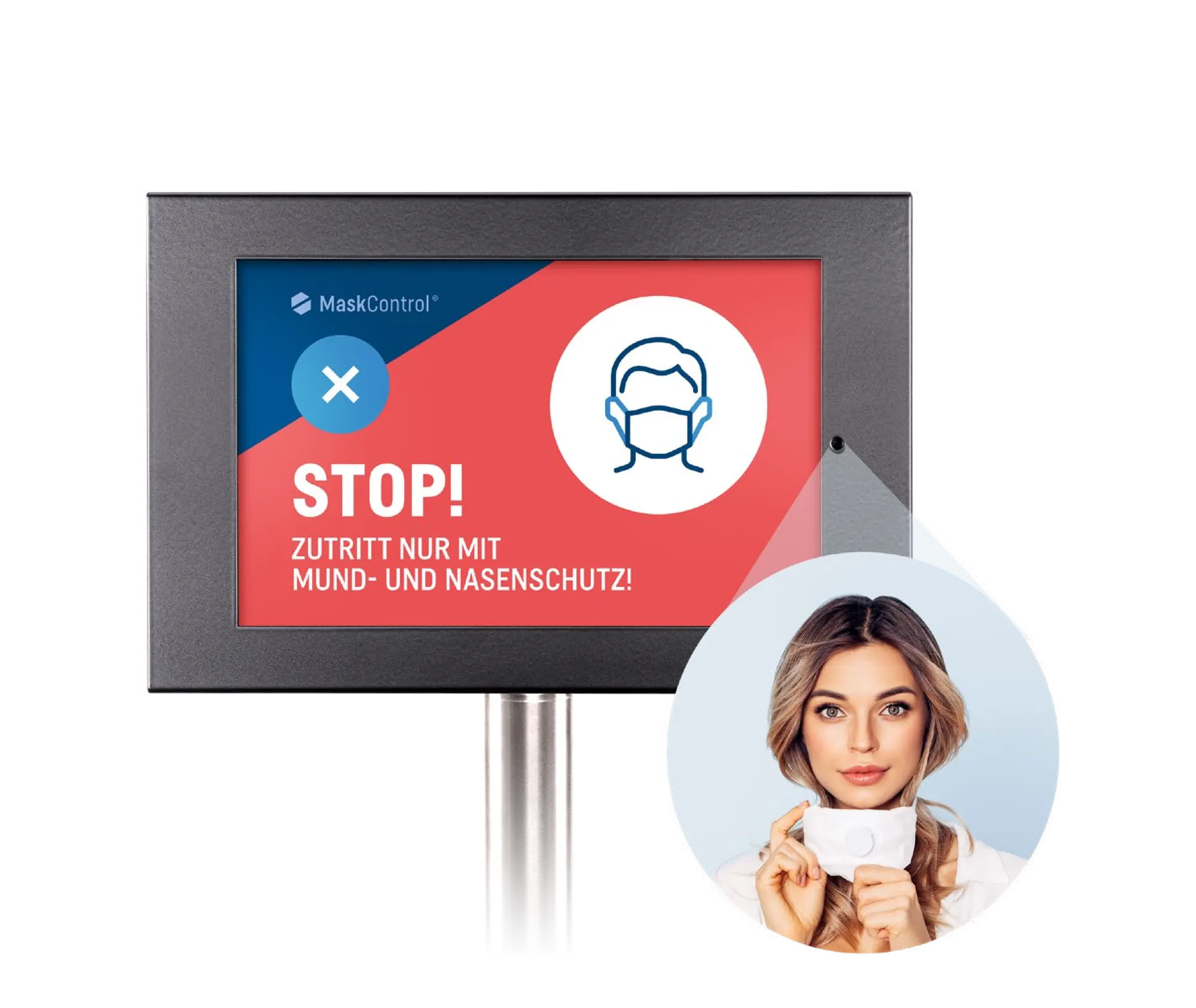 MaskControl-Scanner zur Kontrolle des Mund- und Nasenschutzes